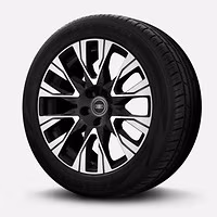 Räder, 6-V-Speichen-Aero, schwarz, glanzgedreht, 10,0Jx21, Reifen 285/45 R21