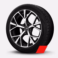 Räder Audi Sport, 5-Speichen-Tripod, schwarz metallic, glanzgedreht, 10,0Jx22, Reifen 285/40 R22