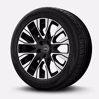 Räder, 6-V-Speichen-Aero, schwarz, glanzgedreht, 10,0Jx21, Reifen 285/45 R21
