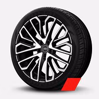 Räder Audi Sport, Vielspeichen-S, schwarz metallic, glanzgedreht, 10,0Jx23, Reifen 285/35 R23