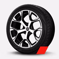 Räder Audi Sport, 5-Y-Speichen, schwarz metallic, glanzgedreht, 10,0Jx22, Reifen 285/40 R22
