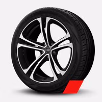 Räder Audi Sport, 5-Doppelspeichen, schwarz metallic, glanzgedreht, 10,0Jx22, Reifen 285/40 R22