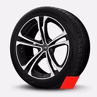 22" 5-double-spoke design wheels, bicolor finish